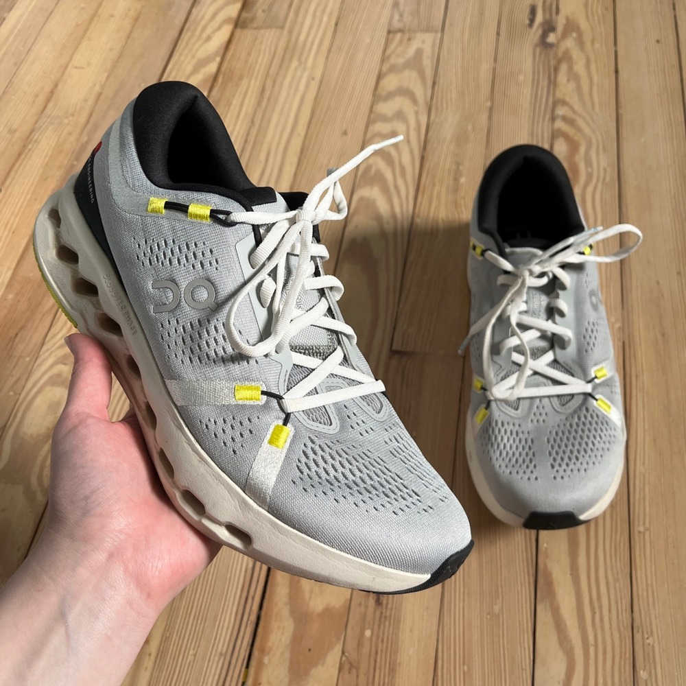 On Cloudsurfer Running Shoes Mens 10 Glacier Black CloudTec Phase 3MF10123205